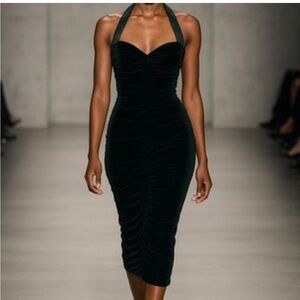 Elegant Black Halter Dress